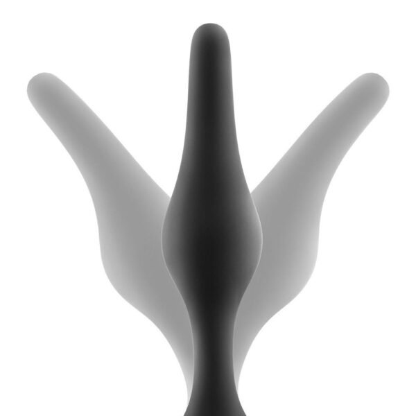 Анальна пробка витягнута Anal Adventures Blush, силіконова, чорна, 13. 3 х 3 см