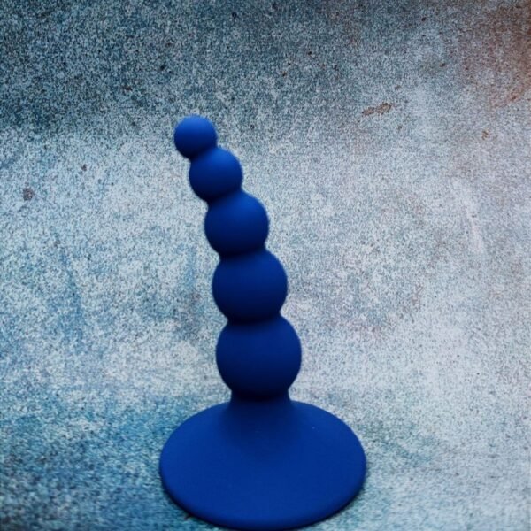 Анальна пробка рифлена Loveshop Blue 10*2. 5 см