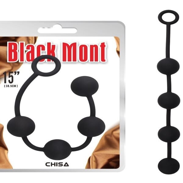 Анальні буси Chisa Black Mont Storm Beads чорні, M