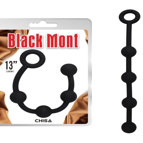Анальні буси Chisa Black Mont ”P” Storm Beads чорні, S