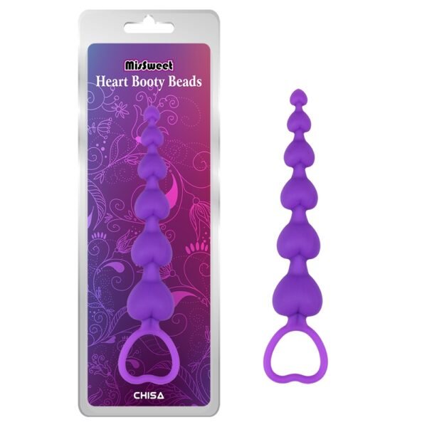 Анальний стимулятор серця (ланцюжок) Chisa MisSweet Heart Booty Beads, фіолетовий