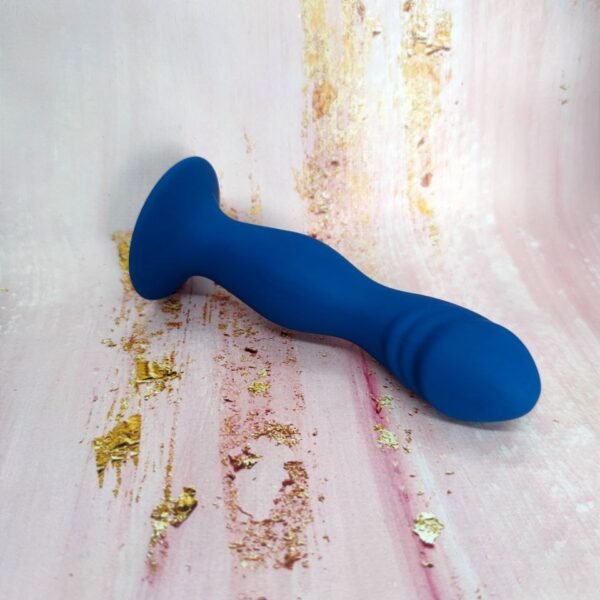 Анальний плаг у формі пеніса Loveshop M синій 16*3. 5 см