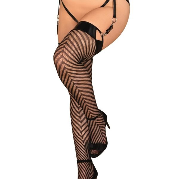 Панчохи Obsessive S818, чорні, 2XL/3XL