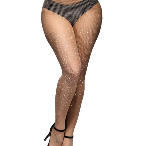Колготки у сіточку зі стразами Star Night тілесного кольору XS-M