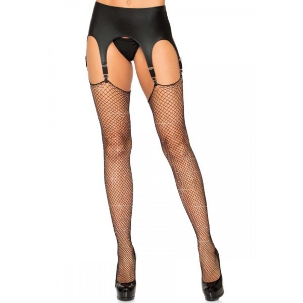 Панчохи в сіточку зі стразами чорні Leg Avenue Rhinestone fishnet stockings O/S