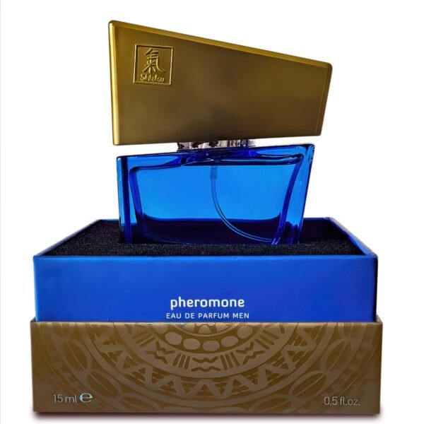 Духи з феромонами чоловічі SHIATSU Pheromone Fragrance men darkblue, 15 мл