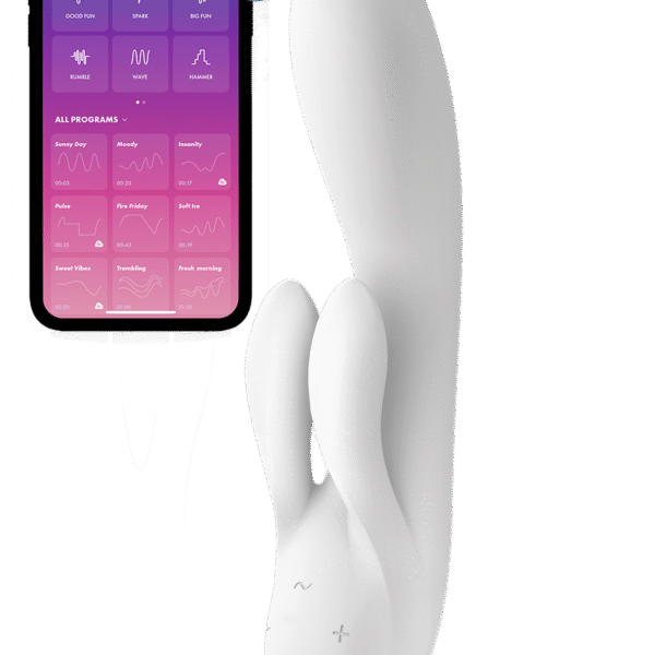 Подвійний смарт-вібратор SATISFYER DOUBLE FLEX білий