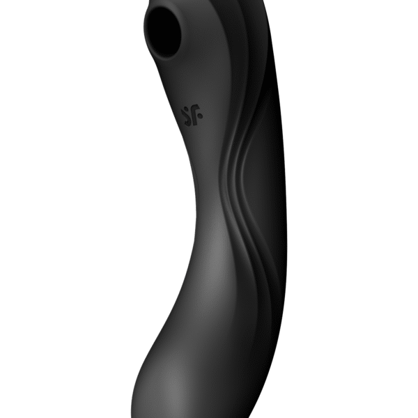 Подвійний вібратор із вакуумною стимуляцією Satisfyer Curvy Trinity 4 чорний