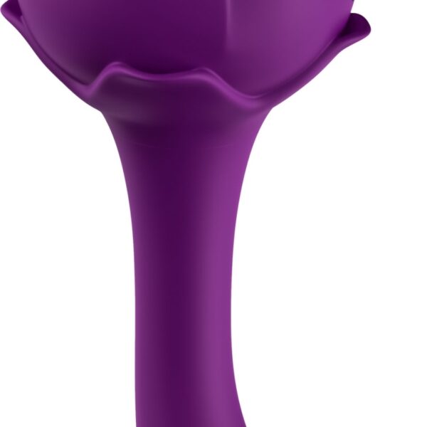 Подвійний вібратор з вакуумною стимуляцією Stymulator- ROSE S-E05 purple