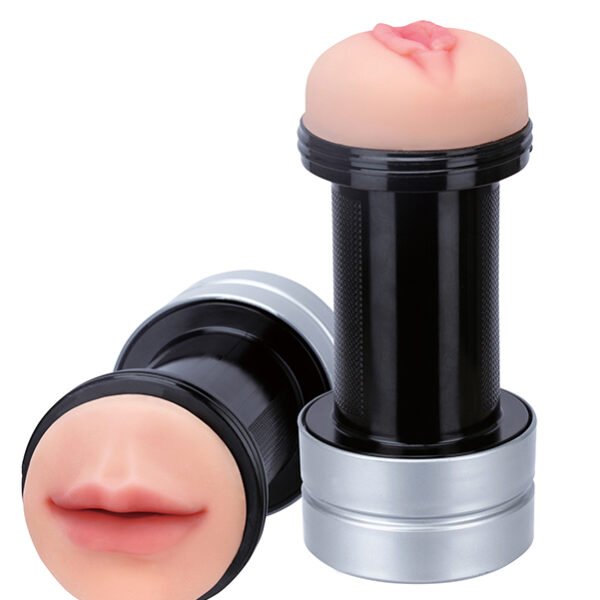 Двосторонній Маструбатор  REALSTUFF 2 IN 1 HUMMER - MOUTH & VAGINA