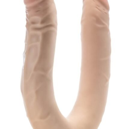 Двосторонній фалоімітатор Blush Dr.  Skin Plus тілесний, 42 см
