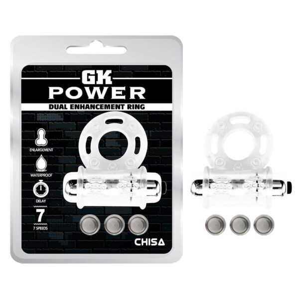Ерекційне віброкільце Chisa Get Lock Vibrating Bull Ring, прозоре