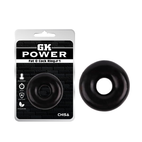 Ерекційне кільце Chisa GK Power Fat O Cock Ring # 1, чорне