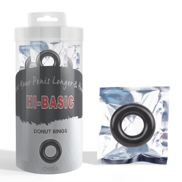 Ерекційне кільце Chisa Hi-Basic Donut Rings, чорне