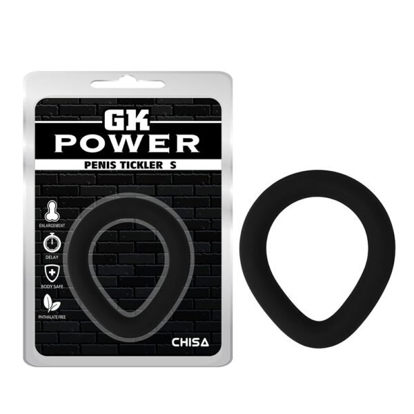 Ерекційне кільце довгастої форми Chisa GK Power, силіконове, чорний