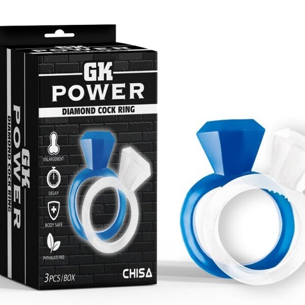 Набір ерекційних кілець Chisa GK Power Diamond Cock Ring у вигляді кілець з діамантами, 2 шт.