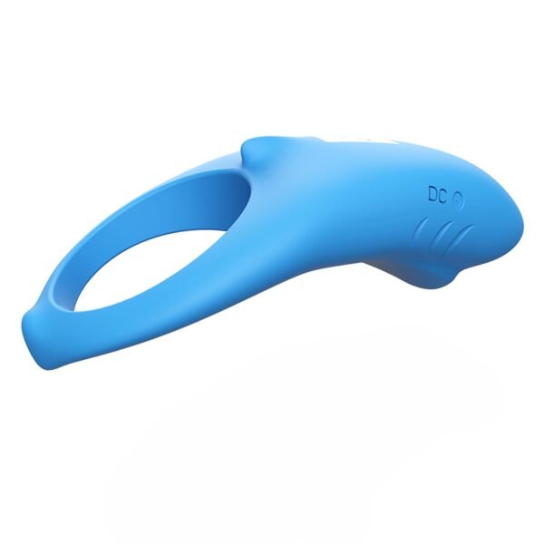Ерекційне кільце з вібрацією Shark light blue