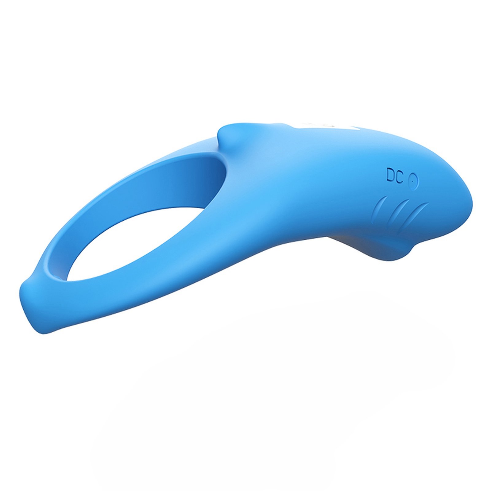 Ерекційне кільце з вібрацією Shark light blue