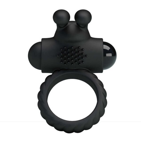 Ерекційне віброкільце Pretty Love, чорне, силікон