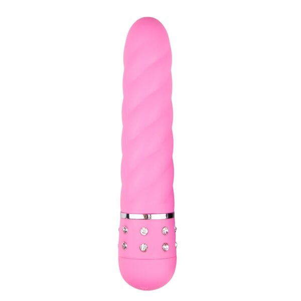 Вібратор рельєфний Love Diamond Vibrator рожевий, 11.4 см