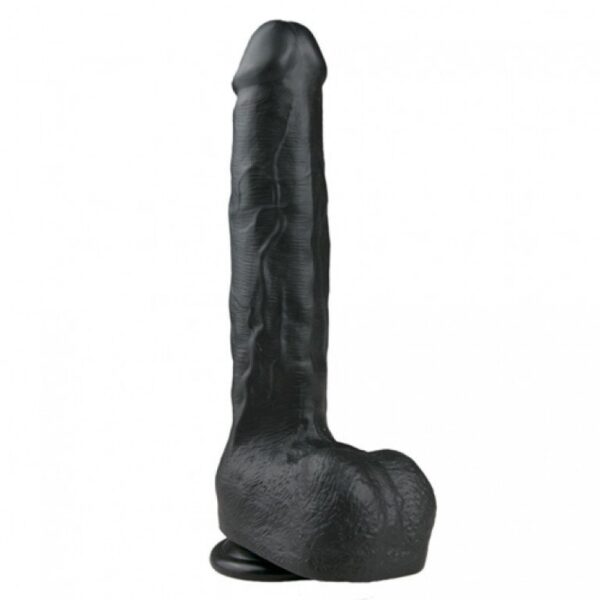 Фалоімітатор гігант EASYTOYS REALISTIC DILDO BLACK 29.5 CM