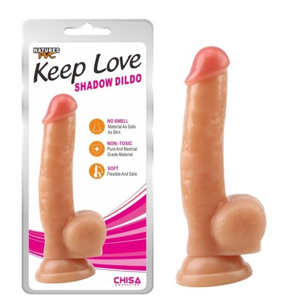 Фалоімітатор з мошонкою Chisa Keep Love Shadow Dildo, бежевий