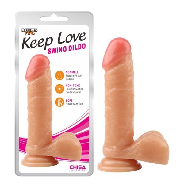Фалоімітатор реалістичний на присосці Chisa Keep Love Swing Dildo, бежевий