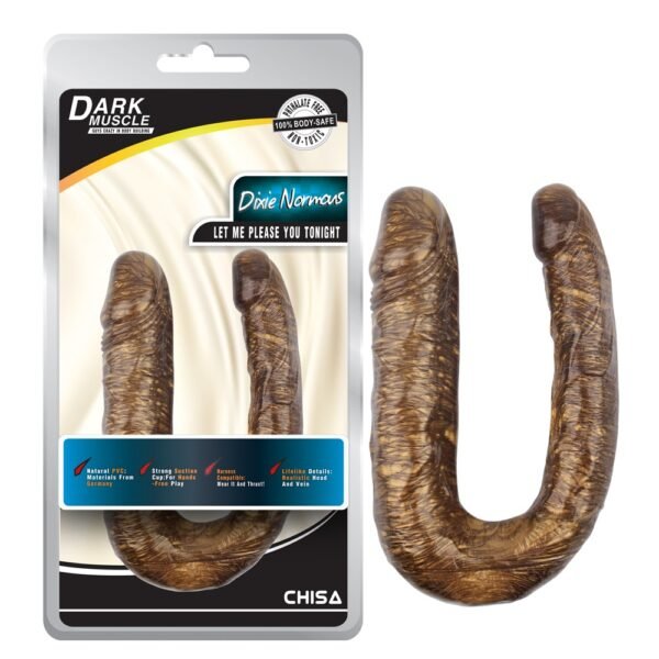 Фалоімітатор подвійний Chisa Dark Muscle, золото