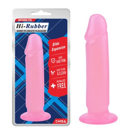 Фалоімітатор реалістичний Chisa Hi-Rubber Dildo Expansion на присоску, рожевий