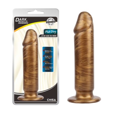 Фалоімітатор реалістичний гігантський Chisa Dark Muscle на присосці, золотий