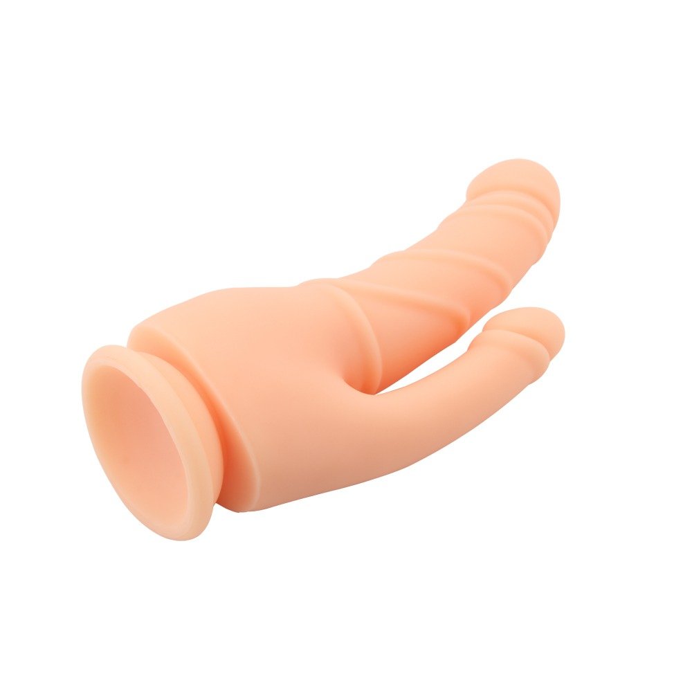 Фалоімітатор подвійний на присосці Chisa Naked Legend Stripper 8. 5, бежевий - Зображення 4