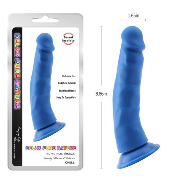Фалоімітатор Chisa Delux Pure Nature на присосці, синій
