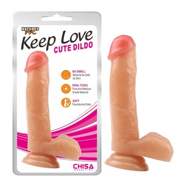 Фалоімітатор реалістичний Chisa Keep Love Cute Dildo на присосці, бежевий