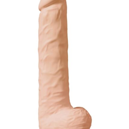 Фалоімітатор гігантський реалістичний Dreamtoys Real Love на присосці з мошонкою, бежевий