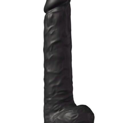 Фалоімітатор гігантський реалістичний Dreamtoys Real Love на присосці з мошонкою, чорний