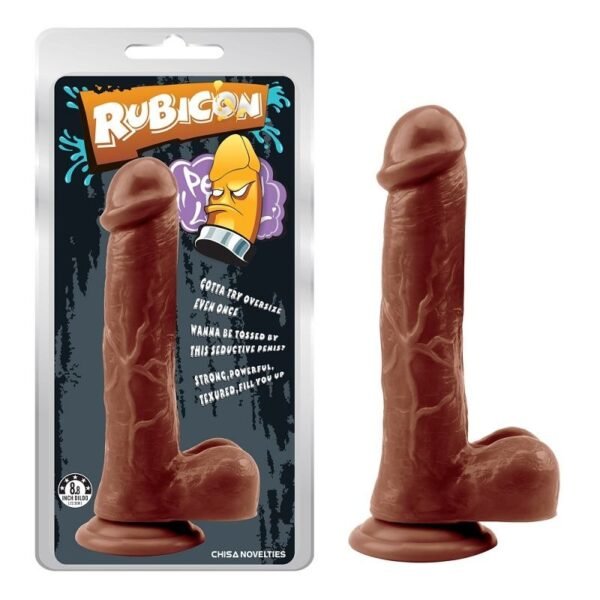 Фалоімітатор реалістичний на присосці CHISA Rubicon коричневий; 22,5 см