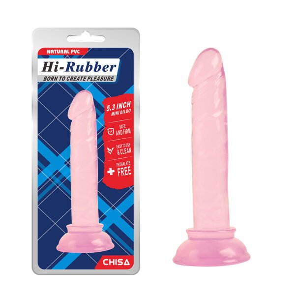 Фалоімітатор міні анально-вагінальний Chisa Hi-Rubber Mini Dildo, рожевий