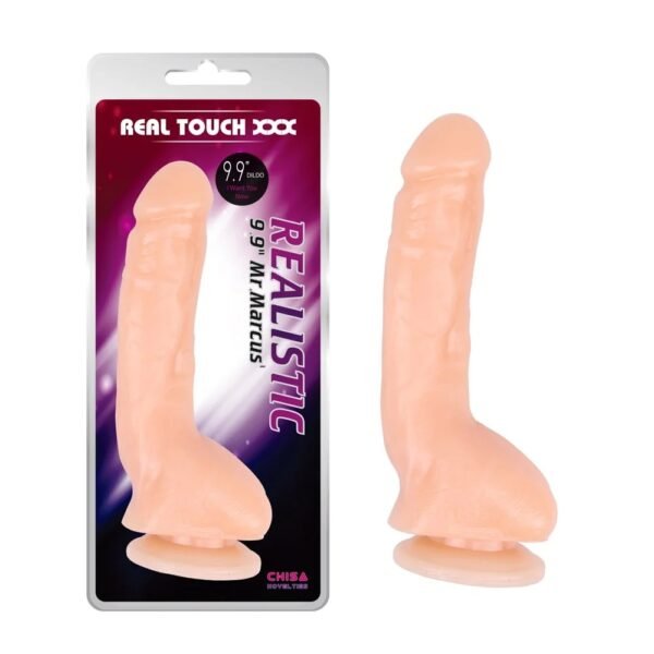 Фалоімітатор реалістичний Chisa Real Touch XXX Realistic 9. 9 з кібершкіри, бежевий