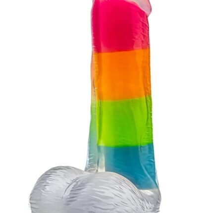 Фалоімітатор, що світиться в темряві Blush Neo Elite реалістичний на присосці, райдужний