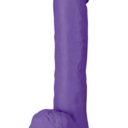 Фалоімітатор реалістичний з гнучким стрижнем Blush Au Naturel Big John на присосці, фіолетовий