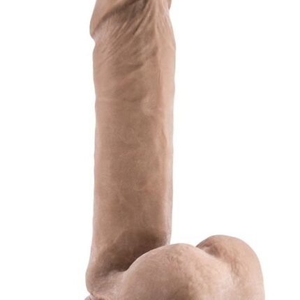Фалоімітатор реалістичний з мошонкою Blush Au Naturel на присосці, мулат