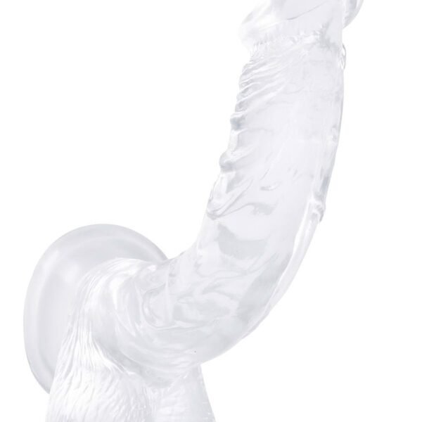 Фалоімітатор реалістичний з мошонкою, на присосці Blush прозорий, 21. 5 х 3. 8 см