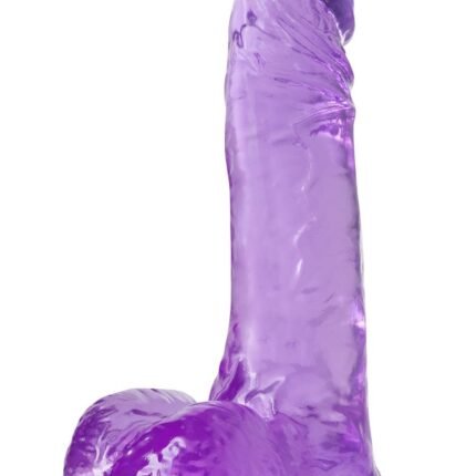 Фалоімітатор реалістичний з яєчками Blush B yours Plus Ram 'n' Jam на присосці, фіолетовий