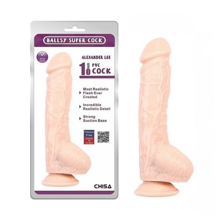 Фалоімітатор з мошонкою Chisa Ballsy Super Cock Alexander Lee на присосці, тілесний