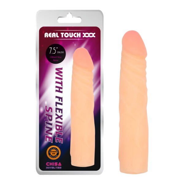 Фалоімітатор з хребтом Chisa Real Touch XXX Dildo 7,5 реалістичний, бежевий