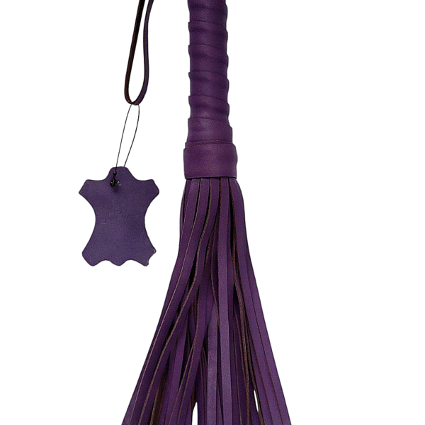 Флогер-міні шкіряний DS Fetish з петлею для захоплення, фіолетовий