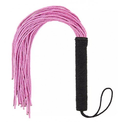 Флоггер DS Fetish Rope flogger black/pink