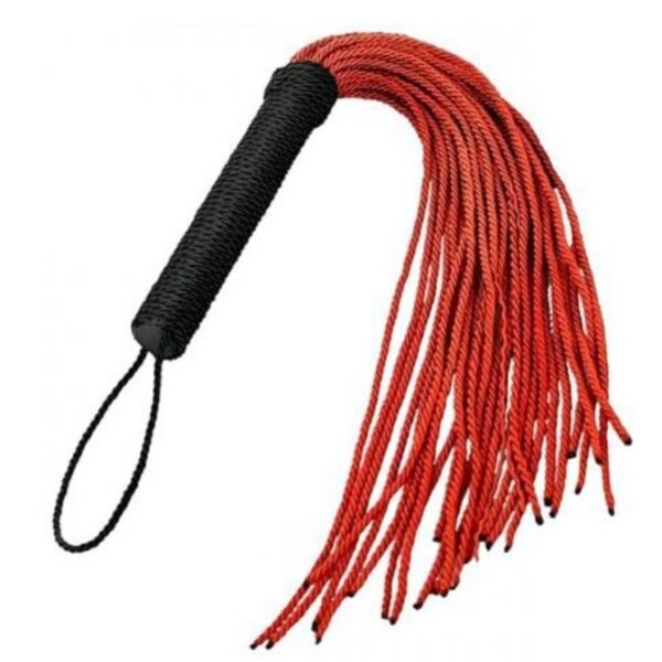 Флогер DS Fetish Rope flogger black/red