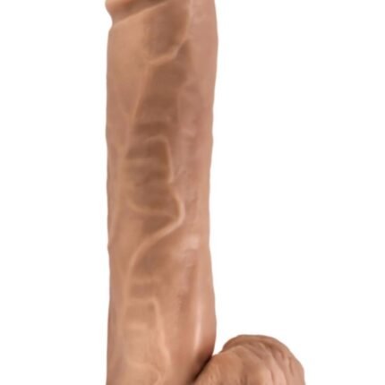 Гнучкий реалістичний фалоімітатор із яєчками Blush Au Naturel Big John на присосці, бежевий