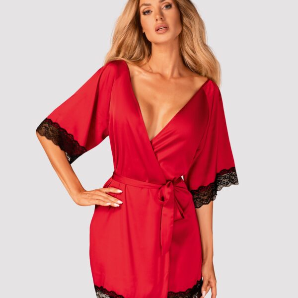 Халат Obsessive Sensuelia-Sensuelia szlafrok czerwony S/M